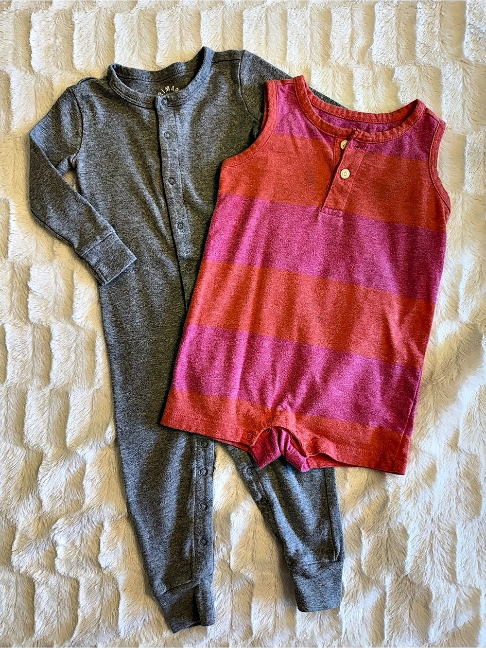 Primary Organic Cotton Footie and Striped Romper Set Baby 12-18M
